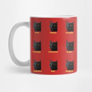 Nine Emotions Of My Cat Vector Cut Out Mug